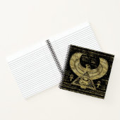 ホルスのエジプトの目 – ワジェット金ゴールドとブラック ノートブック (内部)