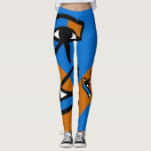 ホルスのエジプトの目 |象形モダンクール文字 レギンス (正面)