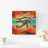 ホルスのエジプトの目 – Ra スクエア壁時計 (ホーム)