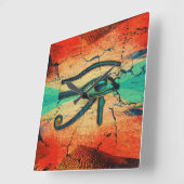 ホルスのエジプトの目 – Ra スクエア壁時計 (傾斜)