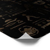 ホルスのエジプトの目 – Wadjetヴィンテージ金ゴールド ポスター (角)