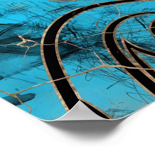 ホルスのエジプトの目 – Wadjet – 混合メディア ポスター (角)