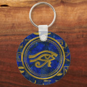 ホルスのエジプトの目 – Wadjet Lapis Lazuli キーホルダー (正面)