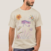 ホルスの目 天体 ヴィンテージ Tシャツ (正面)
