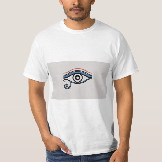 ホルスの目 守護のシンボル – 古代風メンズE Tシャツ (正面)
