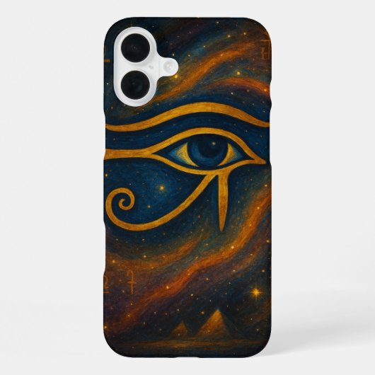 ホルスの眼の古代コズミックミスティーク iPhoneケース (裏面)