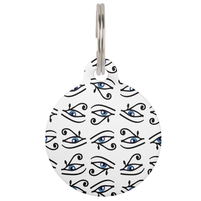 ホルスまたはワジェットのエジプトの目 ペット　ネームタグ (正面)