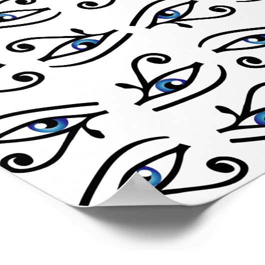 ホルスまたはワジェットのエジプトの目 ポスター (角)