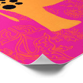 ホルスアイのファンキーな動物たち ホットピンク ポスター (角)