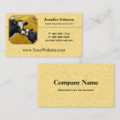 ホルスタインカウアンドカーフファームイエロー 名刺 (正面/裏面)