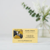 ホルスタインカウアンドカーフファームイエロー 名刺 (スタンド正面)