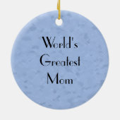 ホルスタインカウアンドキュートカーフブルーハート セラミックオーナメント (裏面)