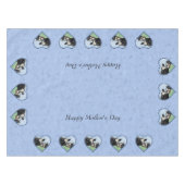 ホルスタインカウアンドキュートカーフブルーハート テーブルクロス (正面(横))