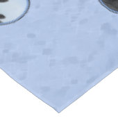 ホルスタインカウアンドキュートカーフブルーハート テーブルクロス (アングル)