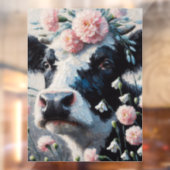 ホルスタインカウインフラワーズファームハウス絵画ズ ウィンドウサイン (シート2)