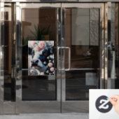 ホルスタインカウインフラワーズファームハウス絵画ズ ウィンドウサイン (オフィスドア)