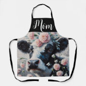 ホルスタインカウインフラワーズファームハウス絵画ズ エプロン (正面)
