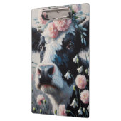 ホルスタインカウインフラワーズファームハウス絵画ズ クリップボード (左)