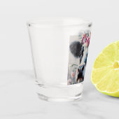 ホルスタインカウカーネーションズファームハパーソナライズされたウス ショットグラス (左)