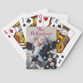 ホルスタインカウカーネーションズファームハパーソナライズされたウス トランプ