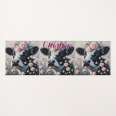 ホルスタインカウカーネーションズファームハパーソナライズされたウス ヨガマット (正面(横))