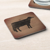ホルスタインカウシルエット素朴スタイル コースター (左側)
