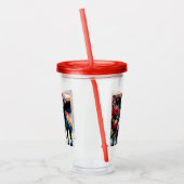 ホルスタインカウピケットフェンスレッドローゼブラックレッド アクリルタンブラー (左)