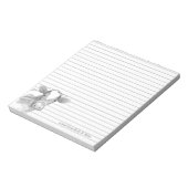 ホルスタインカウファームアニマルグレーライニング名前をカスタムする ノートパッド (回転)