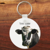 ホルスタインカウファームアニマルデイリーブラック&ホワイト キーホルダー (正面)