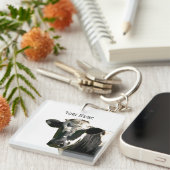 ホルスタインカウファームアニマルデイリーブラック&ホワイト キーホルダー (正面右)