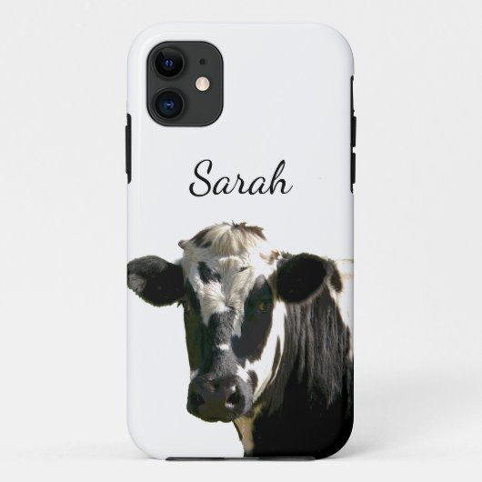 ホルスタインカウファームアニマルデイリーブラック&ホワイト Case-Mate iPhoneケース (裏面)