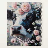 ホルスタインカウフラワーズファームファームハウスパーソナライズされた プランナー手帳 (裏面)