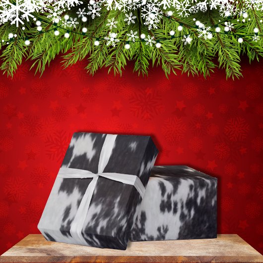 ホルスタインフェイクカウレザーナチュラルヒデ ラッピングペーパー