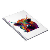 ホルスタインフライシア牛 – かわいい牛 – 牛ローのためのギフト ノートブック (右側)