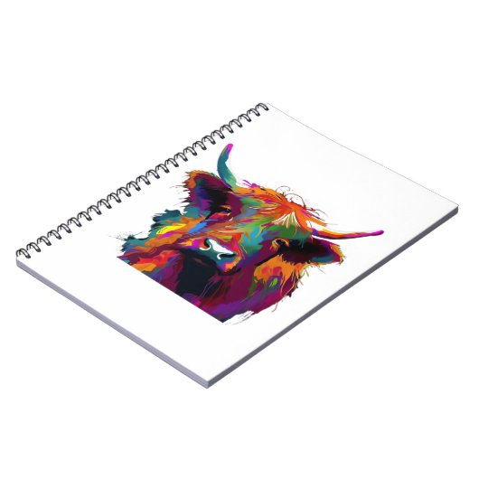 ホルスタインフライシア牛 – かわいい牛 – 牛ローのためのギフト ノートブック (左側)