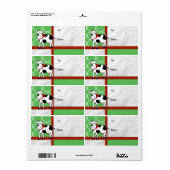 ホルスタインホリデーカワイトクリスマスカウカートゥーン ラベル (フルシート)