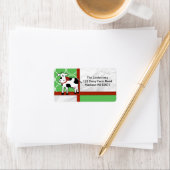 ホルスタインホリデーキュートクリスマスカウカートゥーカスタムン ラベル (インサイチュ)