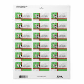 ホルスタインホリデーキュートクリスマスカウカートゥーカスタムン ラベル (フルシート)