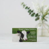 ホルスタイン乳牛の牛の牧場の名刺 名刺 (スタンド正面)