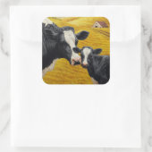 ホルスタイン牛とオールドウッドバーン スクエアシール (バッグ)