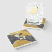 ホルスタイン牛とオールドウッドバーン ストーンコースター (横)