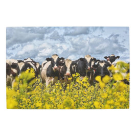 ホルスタイン牛の列 メタルプリント