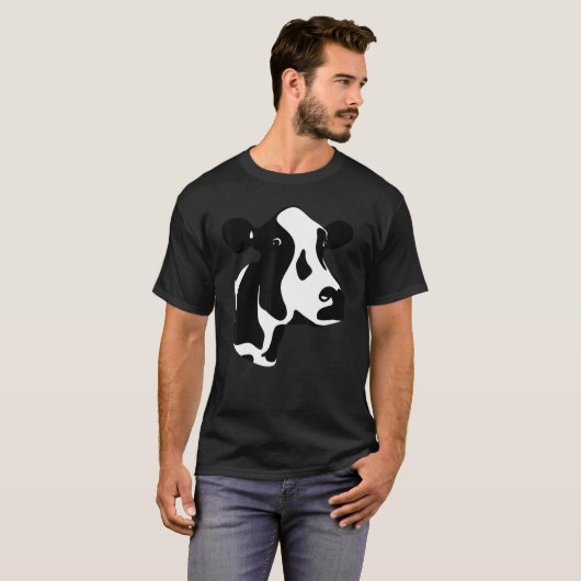 ホルスタイン牛の農家 Tシャツ (正面フル)