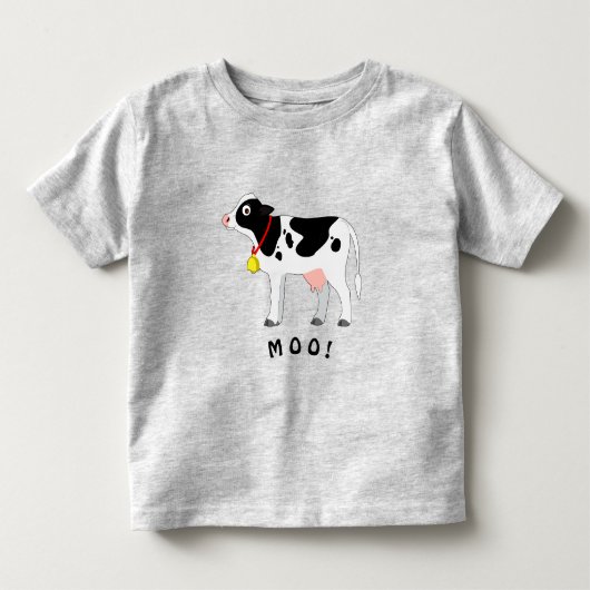 ホルスタイン牛はMoo行きます! トドラーTシャツ (正面)