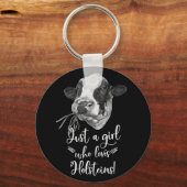 ホルスタイン牛を愛しているだけの女の子 キーホルダー (正面)