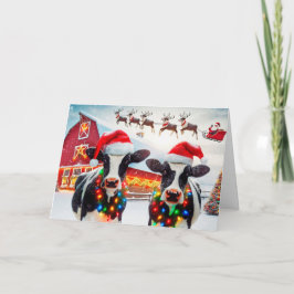 ホルスタイン牛クリスマスカード シーズンカード