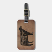 ホルスタイン牛シルエットファームパーソナライズされた動物 ラゲッジタグ (正面縦)