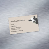 ホルスタイン牛ブリーダー乳農場ユーモア マグネット名刺 (インサイチュ)