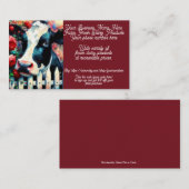 ホルスタイン牛乳製品販売ショップ販売Etsy 名刺 (正面/裏面)