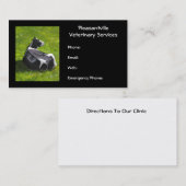 ホルスタイン牛元の絵画の獣医サービス 名刺 (正面/裏面)